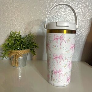 Hydrapeak Pink Bow Insulated Travel Tumbler